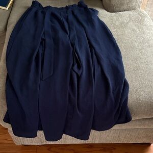 Chic Navy Wide Leg Women's Pants